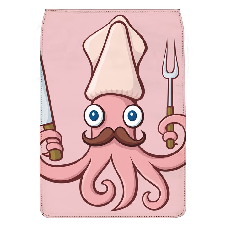 Squid Chef Cartoon Removable Flap Cover (L)