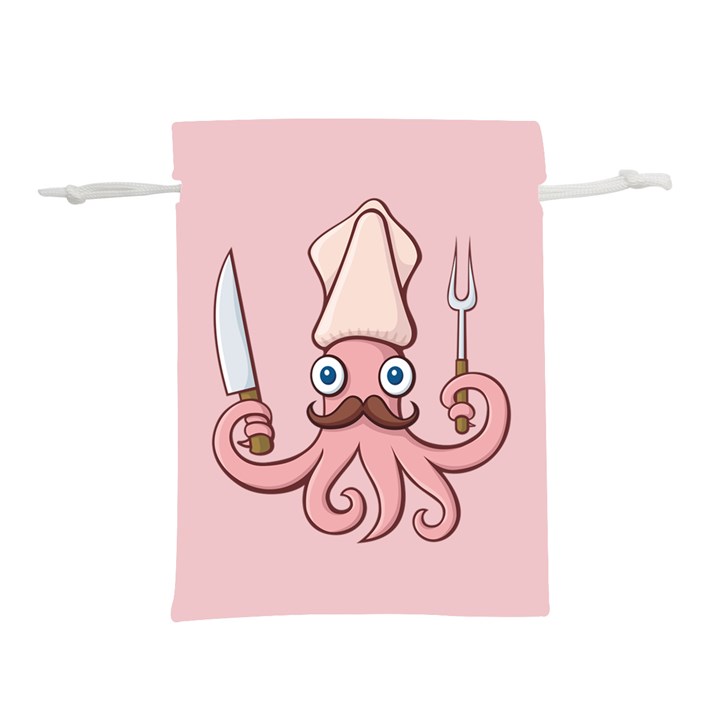 Squid Chef Cartoon Lightweight Drawstring Pouch (S)