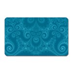 Cerulean Blue Spirals Magnet (Rectangular) Front