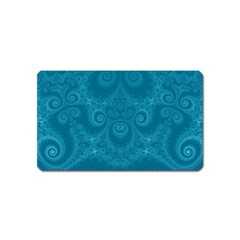 Cerulean Blue Spirals Magnet (name Card) by SpinnyChairDesigns