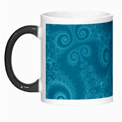 Cerulean Blue Spirals Morph Mugs by SpinnyChairDesigns