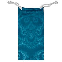 Cerulean Blue Spirals Jewelry Bag by SpinnyChairDesigns