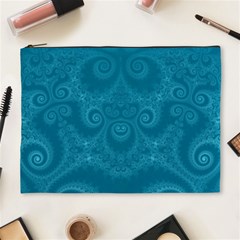 Cerulean Blue Spirals Cosmetic Bag (xl) by SpinnyChairDesigns