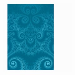 Cerulean Blue Spirals Large Garden Flag (two Sides) by SpinnyChairDesigns