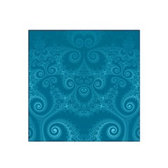 Cerulean Blue Spirals Satin Bandana Scarf by SpinnyChairDesigns