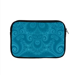 Cerulean Blue Spirals Apple Macbook Pro 15  Zipper Case by SpinnyChairDesigns