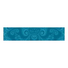 Cerulean Blue Spirals Velvet Scrunchie by SpinnyChairDesigns