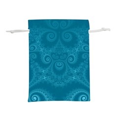 Cerulean Blue Spirals Lightweight Drawstring Pouch (m) by SpinnyChairDesigns