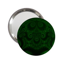 Emerald Green Spirals 2 25  Handbag Mirrors by SpinnyChairDesigns