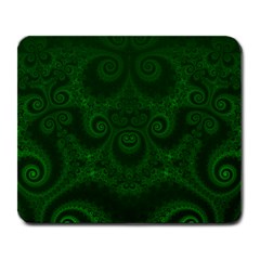 Emerald Green Spirals Large Mousepads by SpinnyChairDesigns