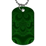 Emerald Green Spirals Dog Tag (One Side) Front