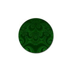 Emerald Green Spirals Golf Ball Marker by SpinnyChairDesigns