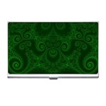 Emerald Green Spirals Business Card Holder Front