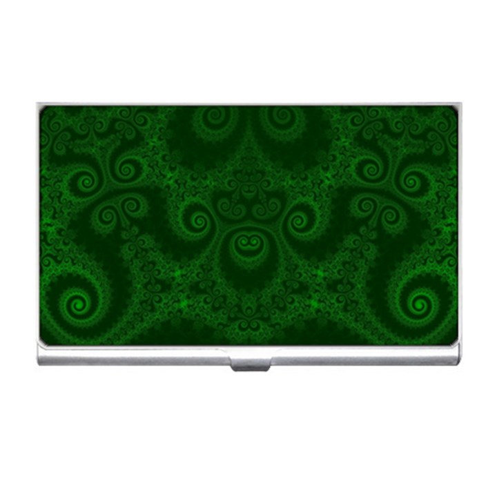 Emerald Green Spirals Business Card Holder