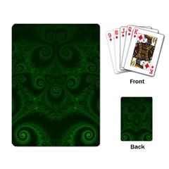 Emerald Green Spirals Playing Cards Single Design (rectangle) by SpinnyChairDesigns