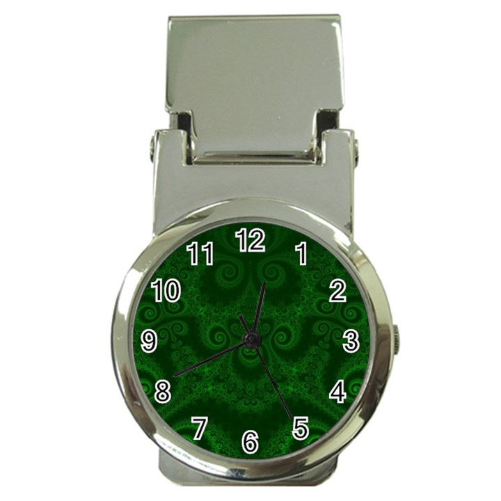 Emerald Green Spirals Money Clip Watches