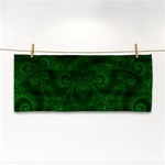 Emerald Green Spirals Hand Towel Front