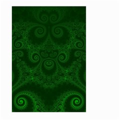 Emerald Green Spirals Large Garden Flag (two Sides) by SpinnyChairDesigns