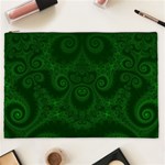 Emerald Green Spirals Cosmetic Bag (XXL) Front