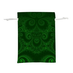 Emerald Green Spirals Lightweight Drawstring Pouch (m) by SpinnyChairDesigns