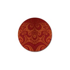 Red And Gold Spirals Golf Ball Marker (4 Pack) by SpinnyChairDesigns