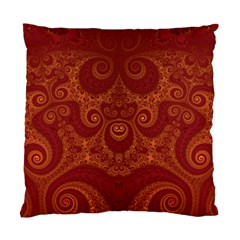 Red And Gold Spirals Standard Cushion Case (two Sides) by SpinnyChairDesigns