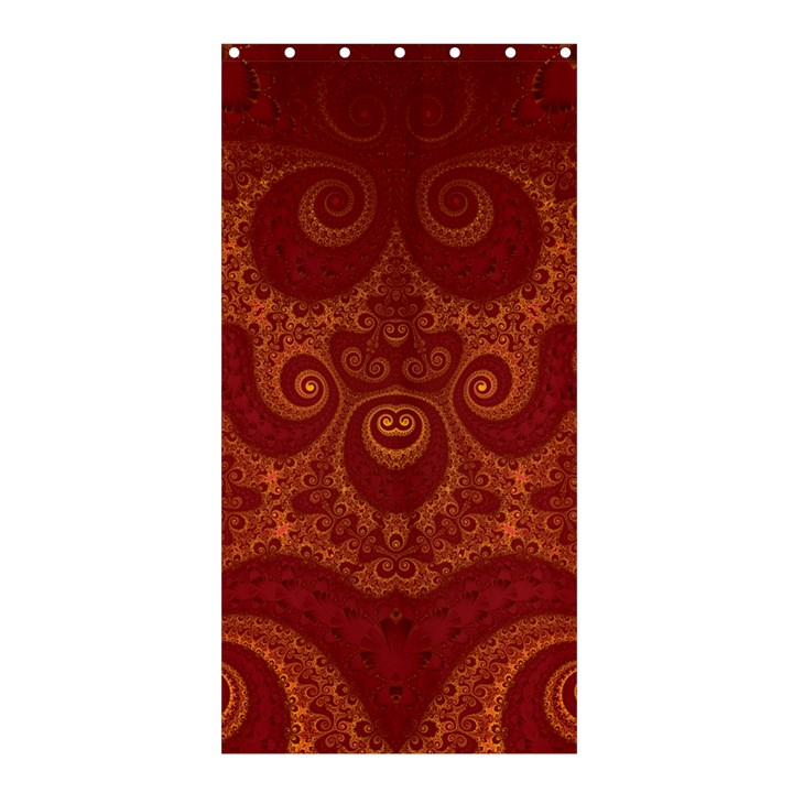 Red and Gold Spirals Shower Curtain 36  x 72  (Stall) 