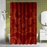 Red and Gold Spirals Shower Curtain 48  x 72  (Small)  Curtain(48  X 72 ) - 42.18 x64.8  Curtain(48  X 72 )