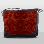 Red and Gold Spirals Messenger Bag Front