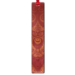 Red And Gold Spirals Large Book Marks by SpinnyChairDesigns