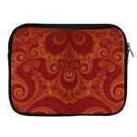 Red and Gold Spirals Apple iPad 2/3/4 Zipper Cases Front