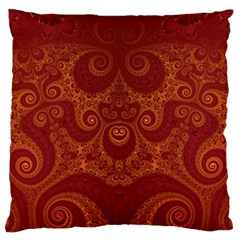 Red And Gold Spirals Standard Flano Cushion Case (two Sides) by SpinnyChairDesigns