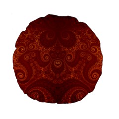 Red And Gold Spirals Standard 15  Premium Flano Round Cushions by SpinnyChairDesigns