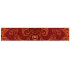 Red And Gold Spirals Large Flano Scarf  by SpinnyChairDesigns