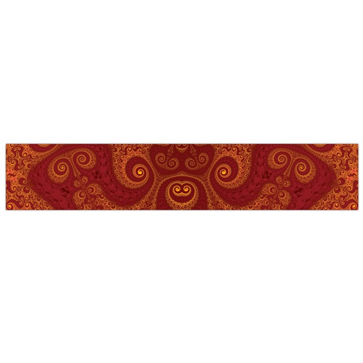 Red and Gold Spirals Large Flano Scarf 