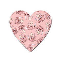 Squid Chef Pattern Heart Magnet by sifis