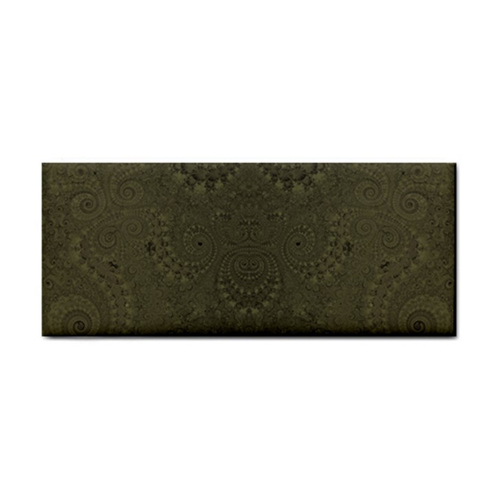 Rustic Green Brown Swirls Hand Towel