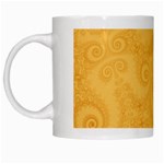 Golden Honey Swirls White Mugs Left