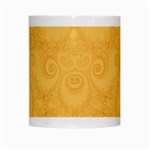 Golden Honey Swirls White Mugs Center