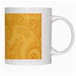 Golden Honey Swirls White Mugs Right