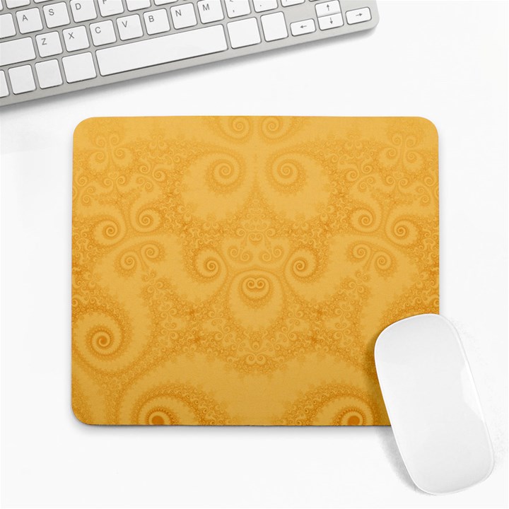 Golden Honey Swirls Large Mousepads