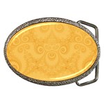 Golden Honey Swirls Belt Buckles Front