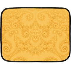 Golden Honey Swirls Double Sided Fleece Blanket (mini)  by SpinnyChairDesigns