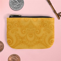 Golden Honey Swirls Mini Coin Purse by SpinnyChairDesigns