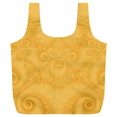 Golden Honey Swirls Full Print Recycle Bag (xxxl) by SpinnyChairDesigns