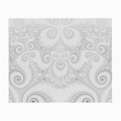 Wedding White Swirls Spirals Small Glasses Cloth by SpinnyChairDesigns