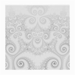 Wedding White Swirls Spirals Medium Glasses Cloth (2 Sides) by SpinnyChairDesigns