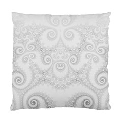 Wedding White Swirls Spirals Standard Cushion Case (one Side) by SpinnyChairDesigns