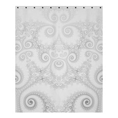 Wedding White Swirls Spirals Shower Curtain 60  X 72  (medium)  by SpinnyChairDesigns