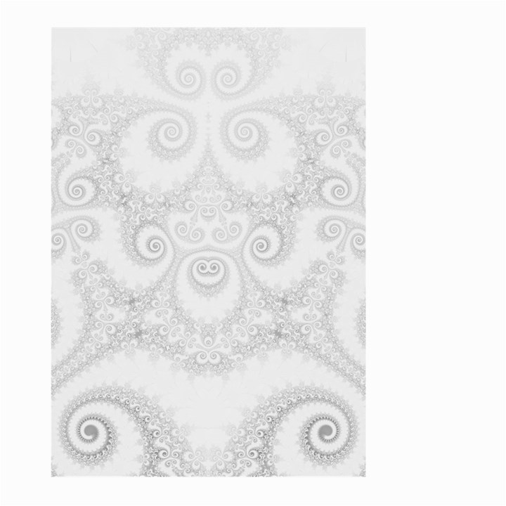 Wedding White Swirls Spirals Large Garden Flag (Two Sides)